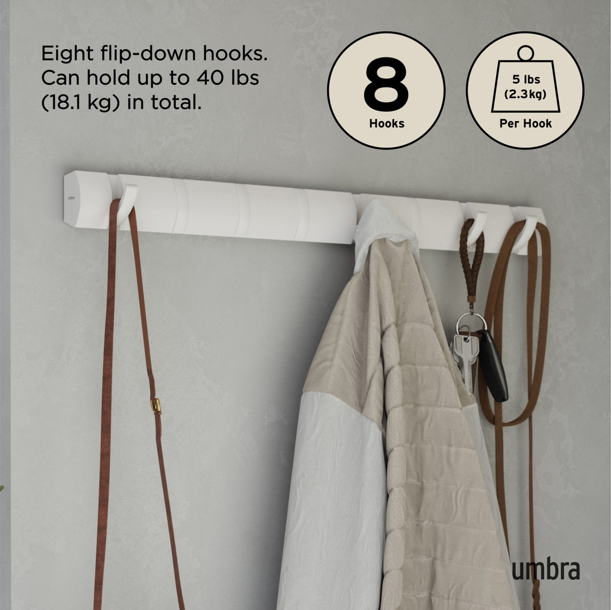 Wall Hooks | color: White-White