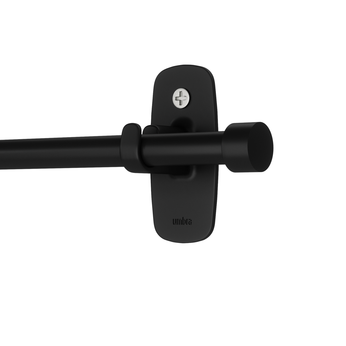 Single Curtain Rods | color: Matte-Black | size: 16-28" (41-71 cm approx) | diameter: 5/8" (1.6cm approx)