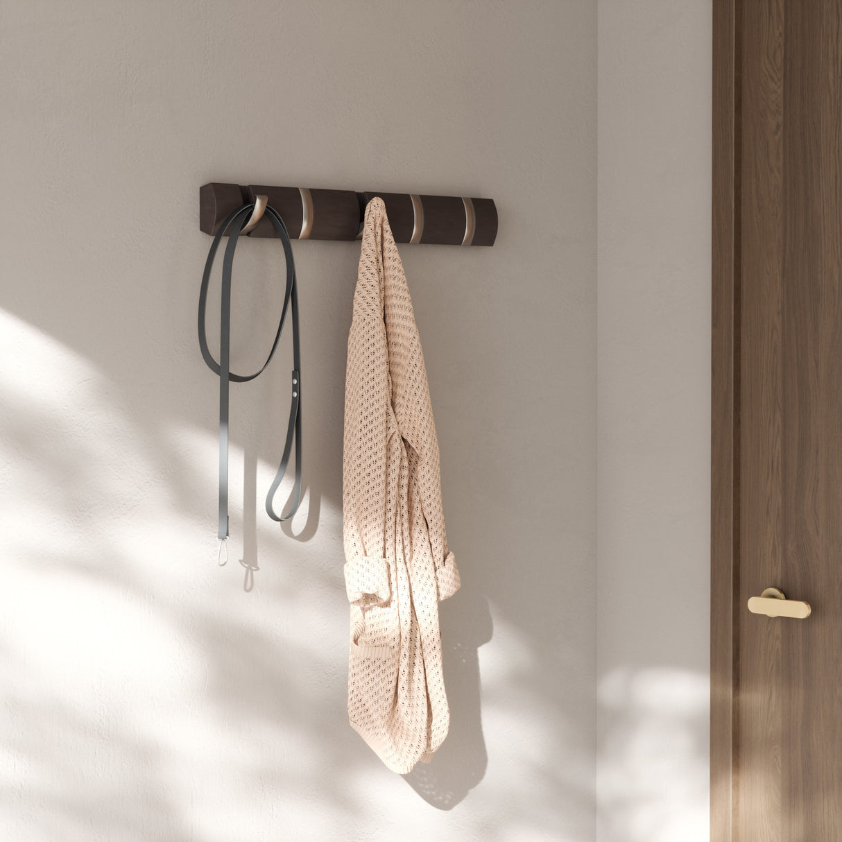 Wall Hooks | color: Driftwood-Nickel | Hover