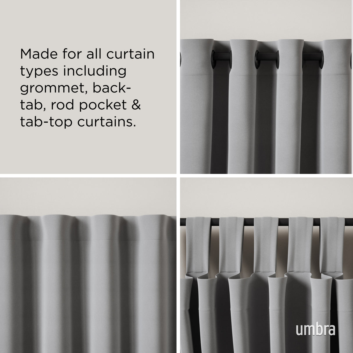 Single Curtain Rods | color: Matte-Black | size: 28-48" (72-122cm approx) | diameter: 5/8" (1.6cm approx)