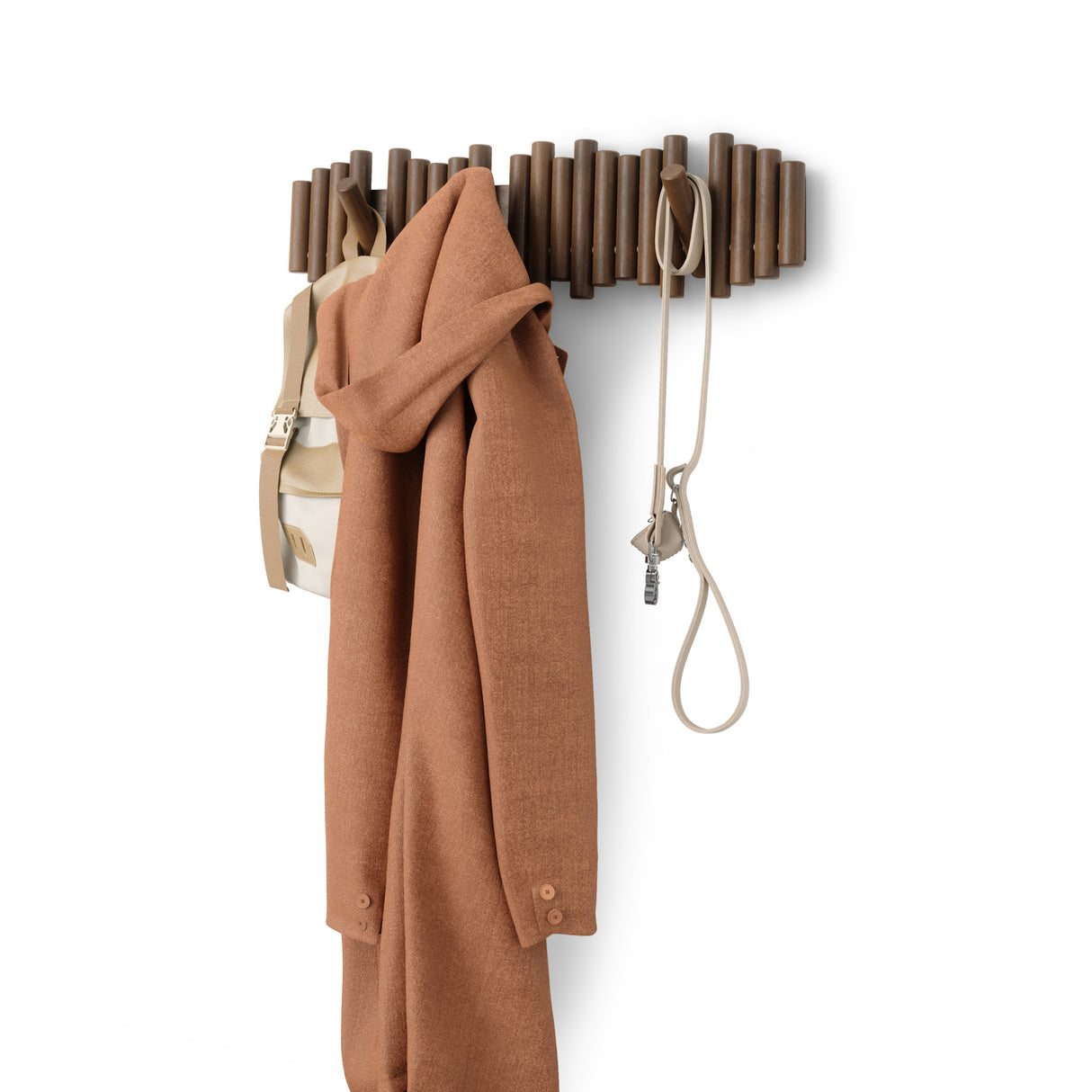 Wall Hooks | color: Aged-Walnut | size: 8-Hook