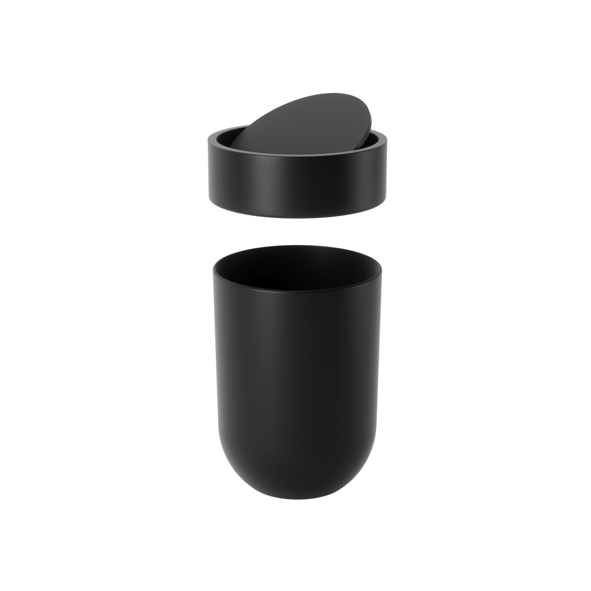 Bathroom Trash Cans | color: Black