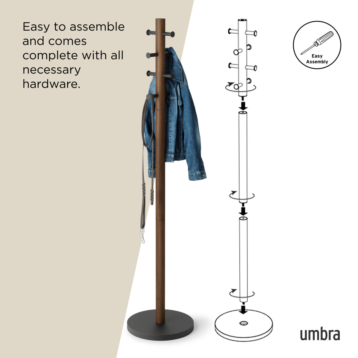 Coat Racks & Valets | color: Black-Walnut