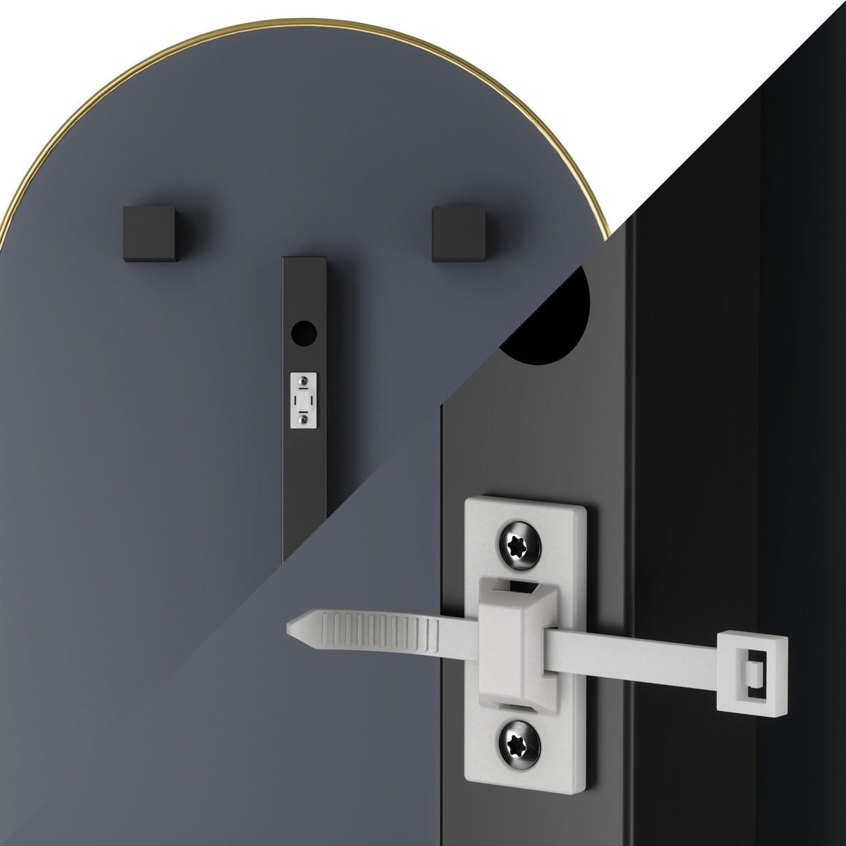 Wall Mirrors | color: Brass