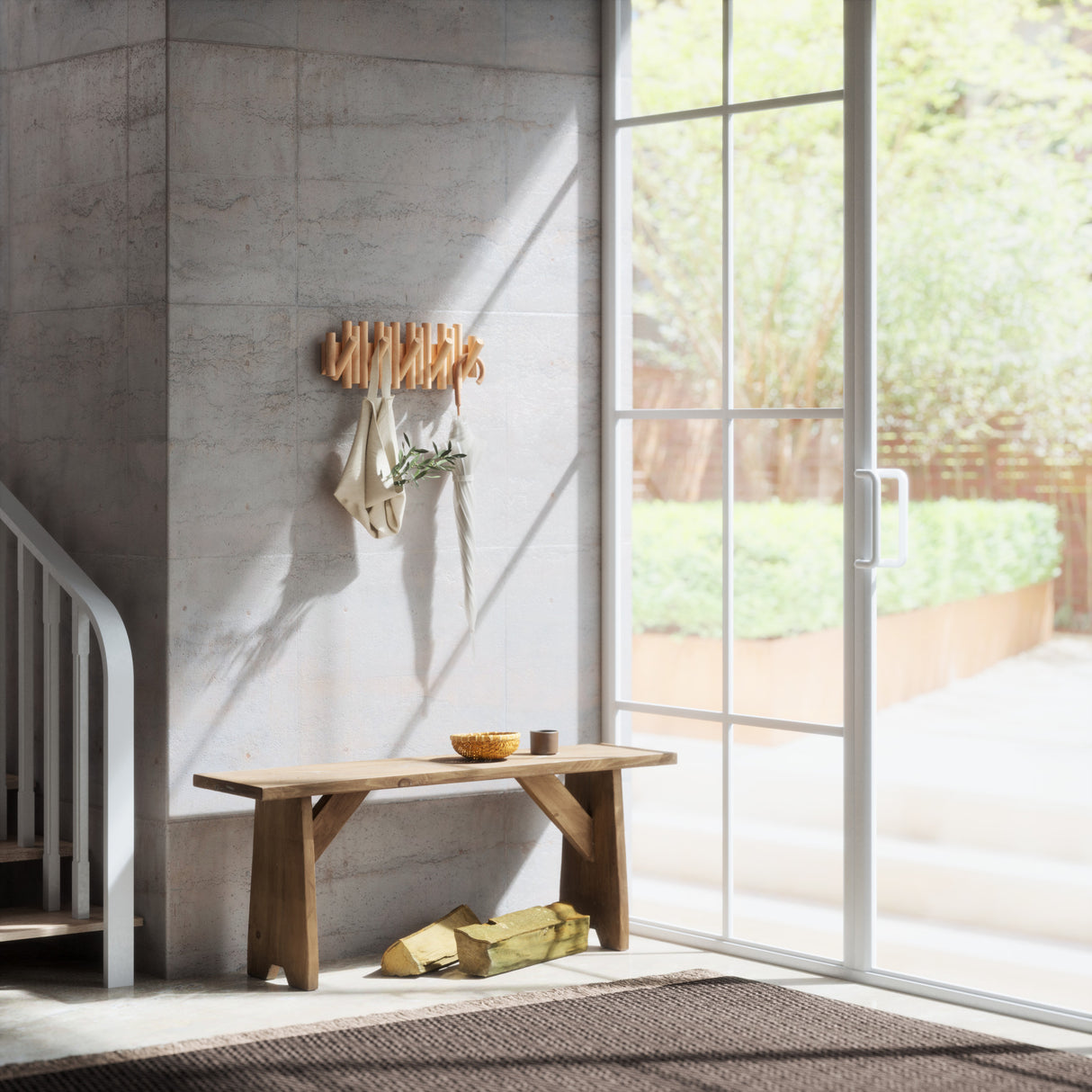 Wall Hooks | color: Natural | size: 5-Hook