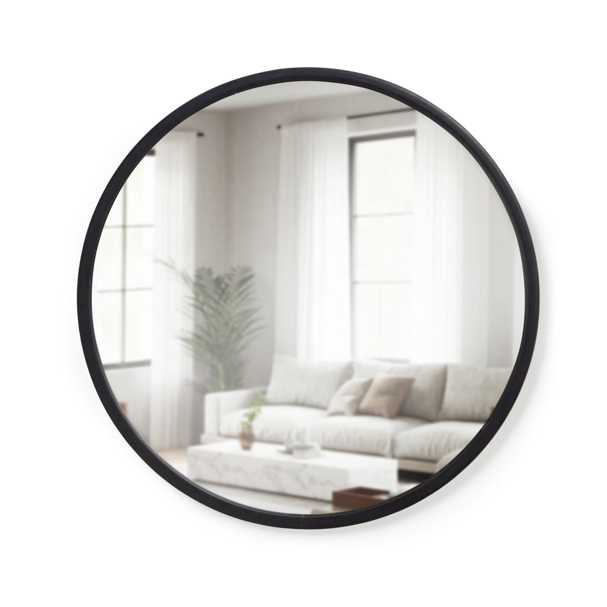 Wall Mirrors | color: Black | size: 24" (61 cm)