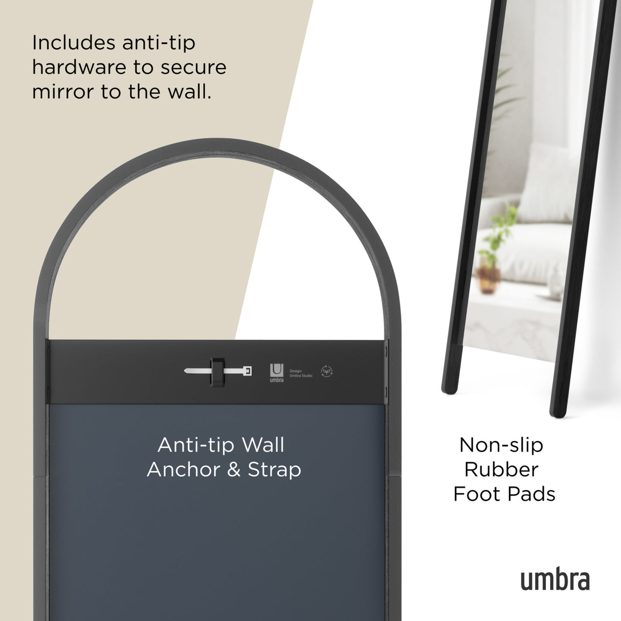 Floor Mirrors | color: Black