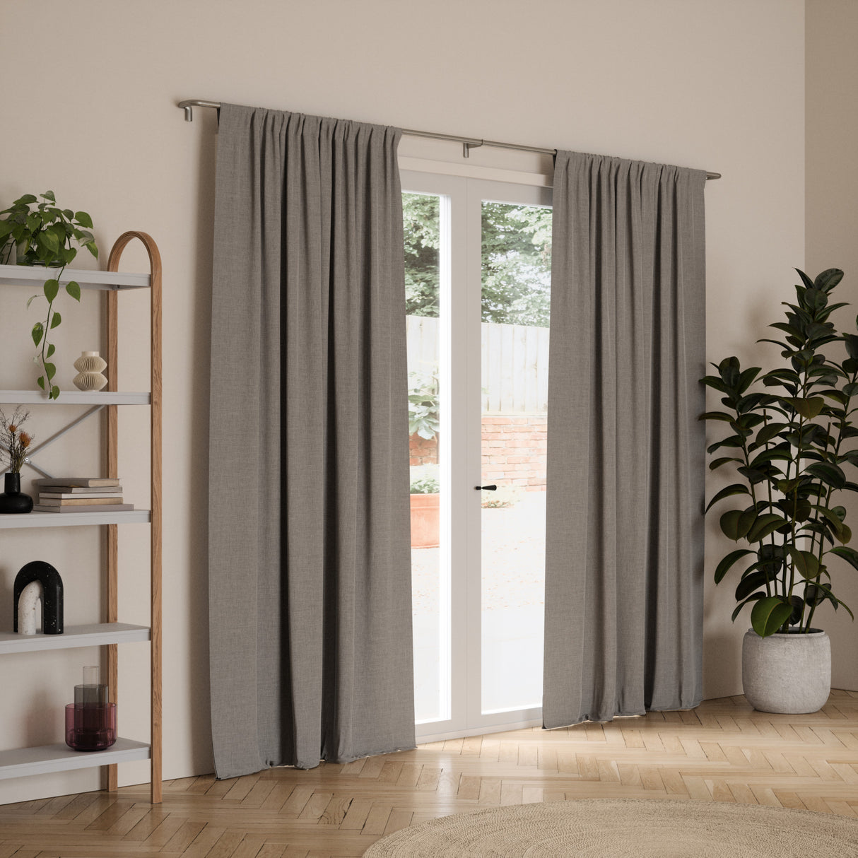 Single Curtain Rods
| color: Matte-Nickel | size: 28-48" (71-122 cm) | diameter: 3/4" (1.9 cm)