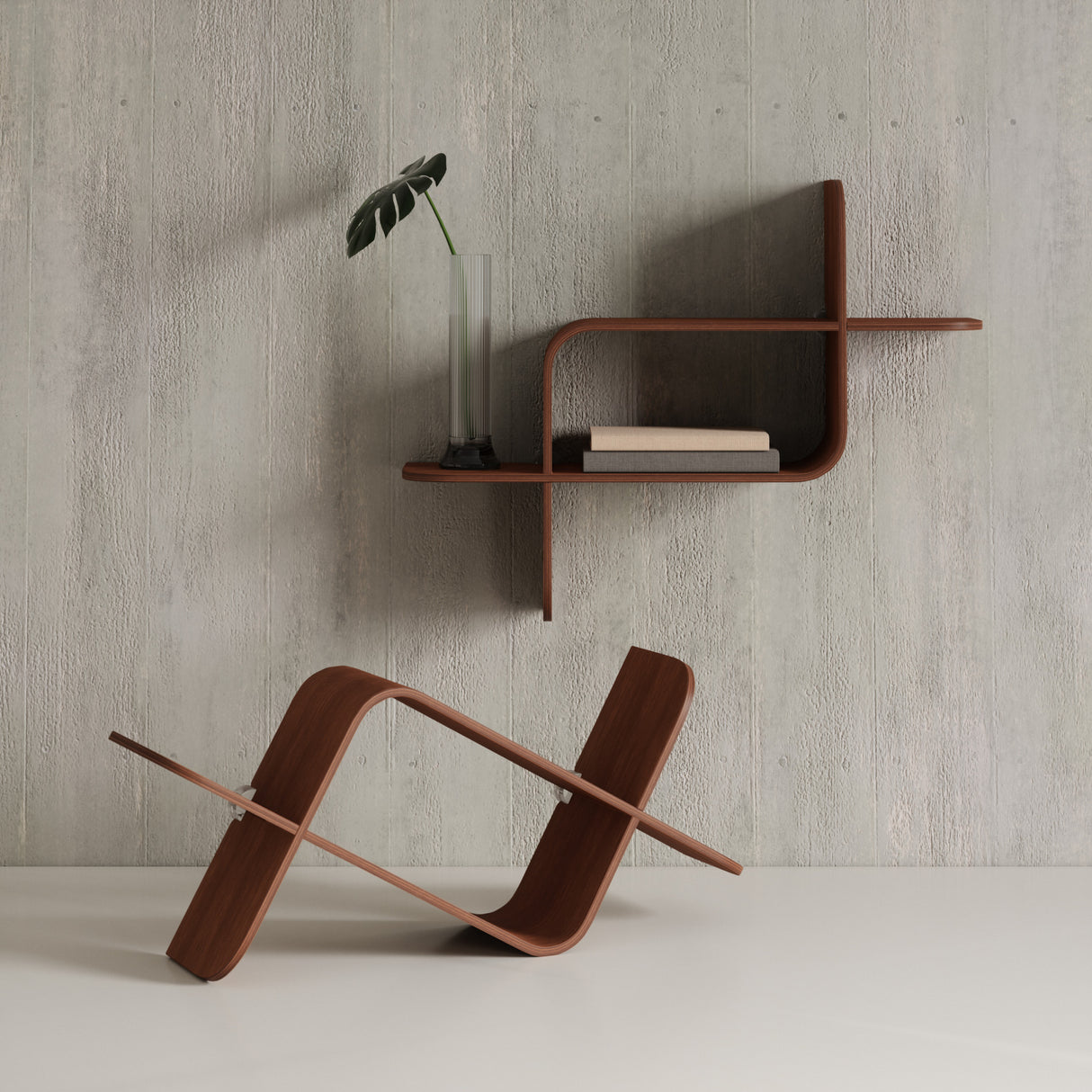 Shelves & Magazine Racks | color: Light-Walnut