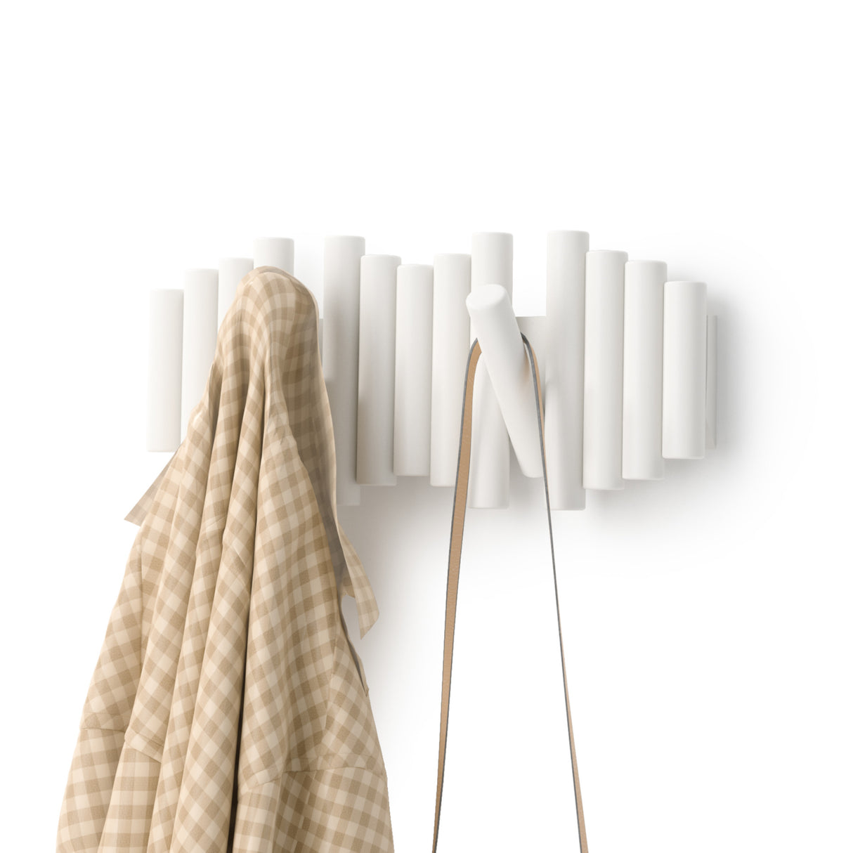 Wall Hooks | color: White | size: 5-Hook