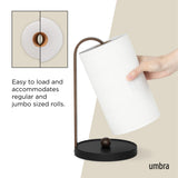 Paper Towel Holders | color: Black/Walnut