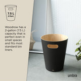 Bathroom Trash Cans | color: Black-Natural