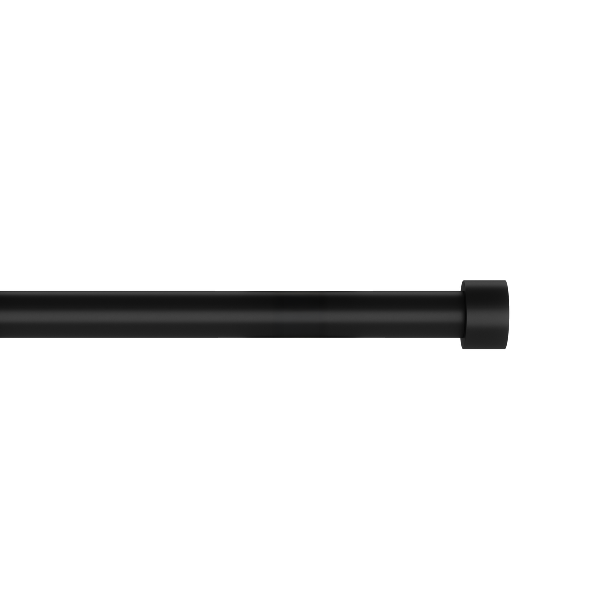 Single Curtain Rods | color: Matte-Black | size: 16-28" (41-71 cm approx) | diameter: 5/8" (1.6cm approx)