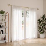 Single Curtain Rods | color: Gold | size: 42-120" (107-305 cm) | diameter: 1" (2.5 cm)