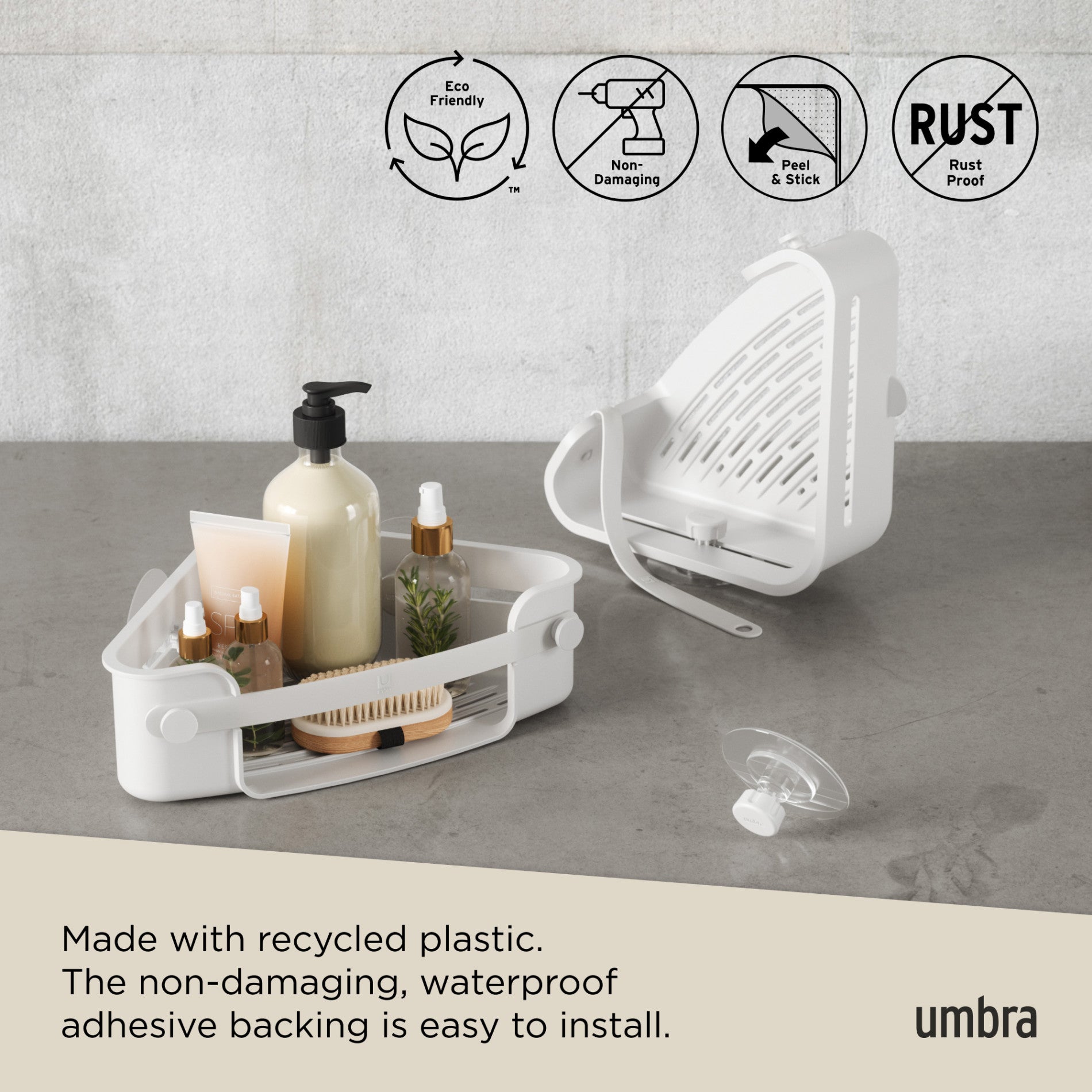 Flex Adhesive Corner Bin – Umbra UK