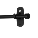 Single Curtain Rods | color: Matte-Black | size: 28-48" (72-122cm approx) | diameter: 5/8" (1.6cm approx)