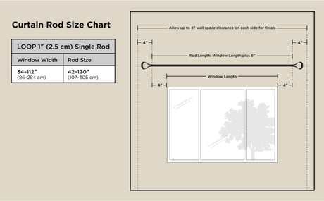 Single Curtain Rods | color: Gold | size: 42-120" (107-305 cm) | diameter: 1" (2.5 cm)