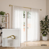 Single Curtain Rods | color: Gold | size: 42-120" (107-305 cm) | diameter: 1" (2.5 cm)