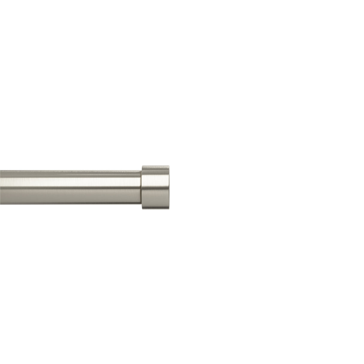 Single Curtain Rods | color: Nickel | size: 66-120" (168-305 cm) | diameter: 1" (2.5 cm)