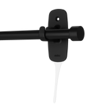 Single Curtain Rods | color: Matte-Black | size: 16-28" (41-71 cm approx) | diameter: 5/8" (1.6cm approx)