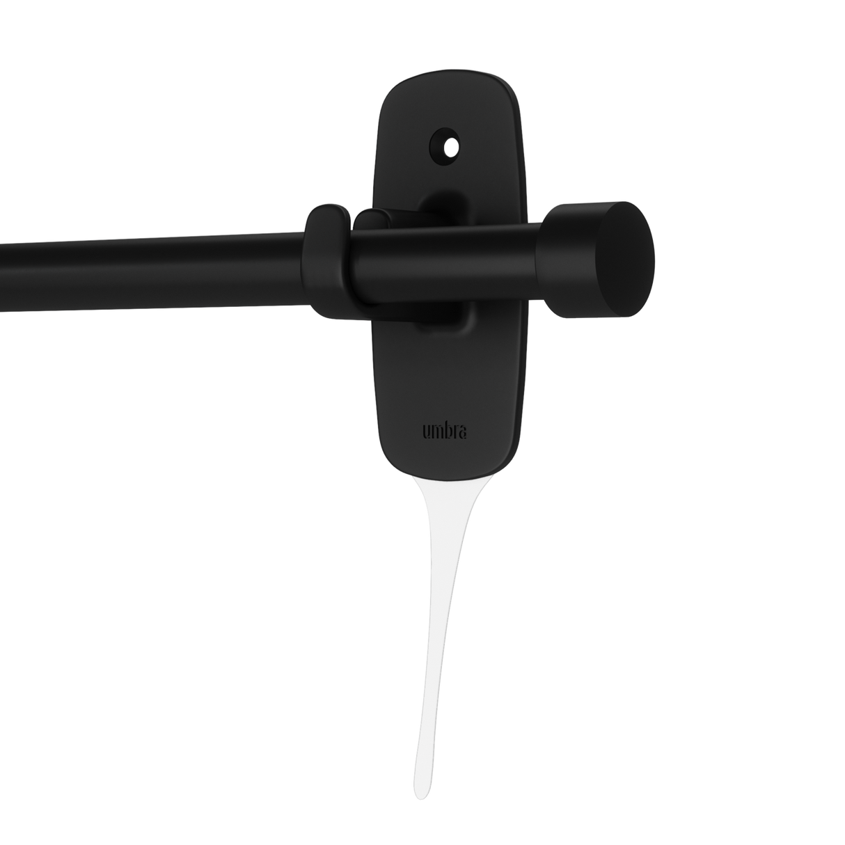 Single Curtain Rods | color: Matte-Black | size: 28-48" (72-122cm approx) | diameter: 5/8" (1.6cm approx)