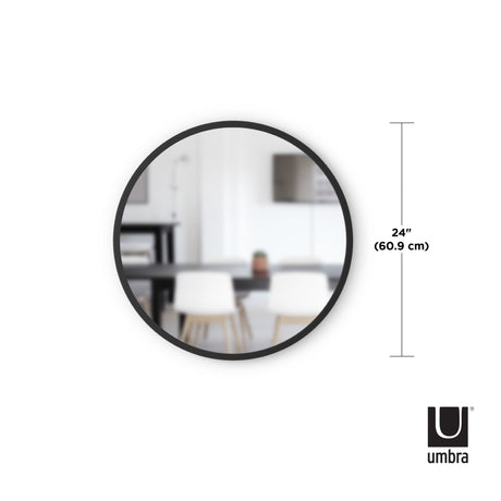 Wall Mirrors | color: Black | size: 24" (61 cm)