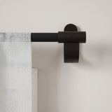 Single Curtain Rods | color: Matte-Black | size: 42-120" (107-305 cm) | diameter: 1" (2.5 cm)