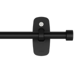 Single Curtain Rods | color: Matte-Black | size: 28-48" (72-122cm approx) | diameter: 5/8" (1.6cm approx)