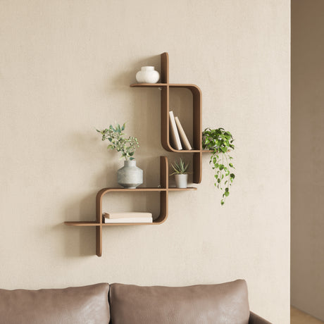 Shelves & Magazine Racks | color: Light-Walnut