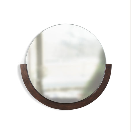 Wall Mirrors | color: Aged-Walnut | size: 22.5" (57cm)