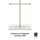 Jewelry Stands | color: White-Brass