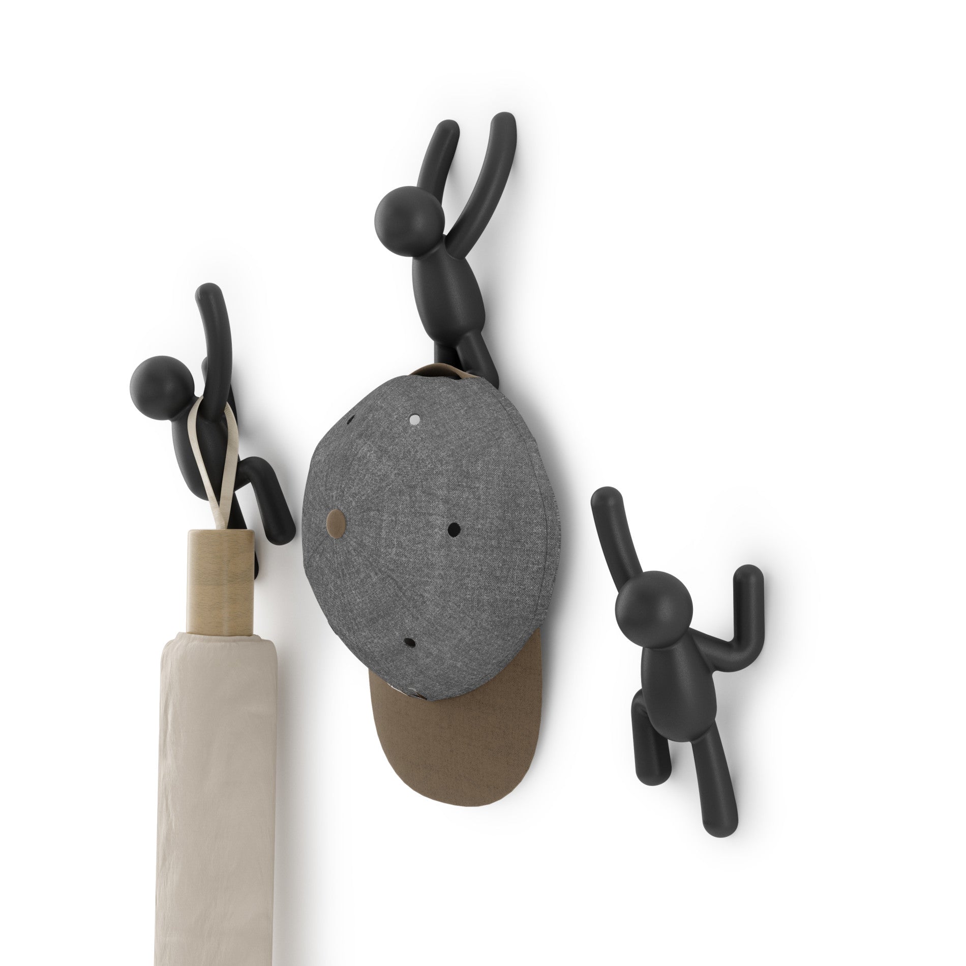 【chiko】DUENDE WALL HANGER (1) Buddy Wall Hooks, Set of 3 – Umbra UK
