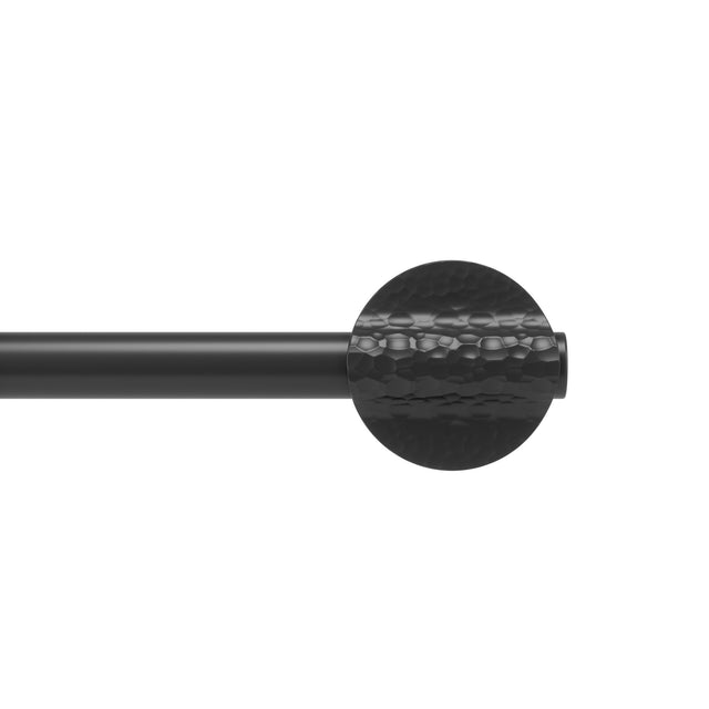 Single Curtain Rods | color: Eco-Friendly Matte-Black | size: 42-120" (107-305 cm) | diameter: 1" (2.5 cm)