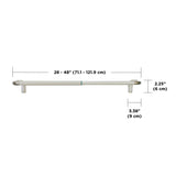 Single Curtain Rods
 | color: Matte-Nickel | size: 28-48" (71-122 cm) | diameter: 3/4" (1.9 cm)