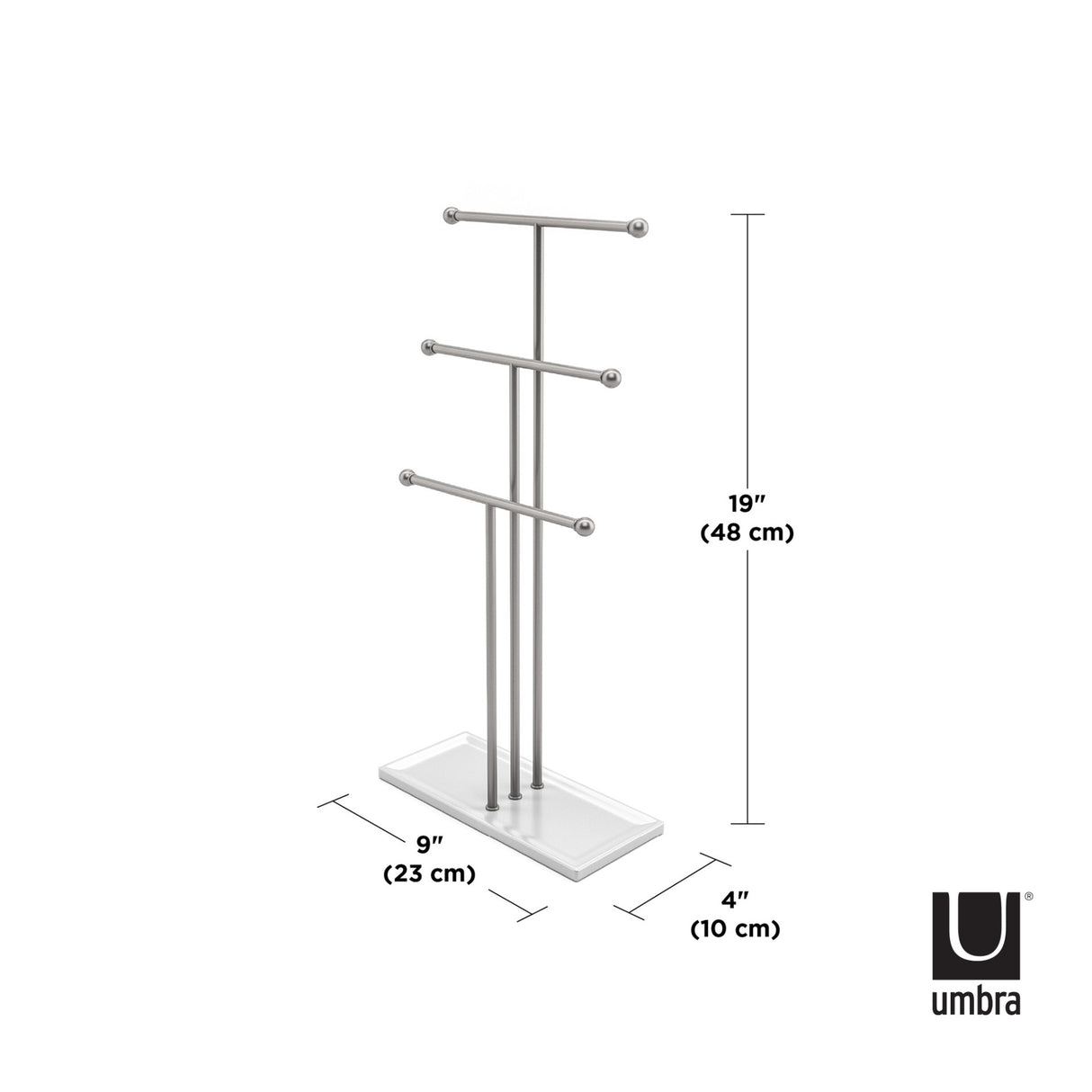 Jewelry Stands | color: White-Nickel