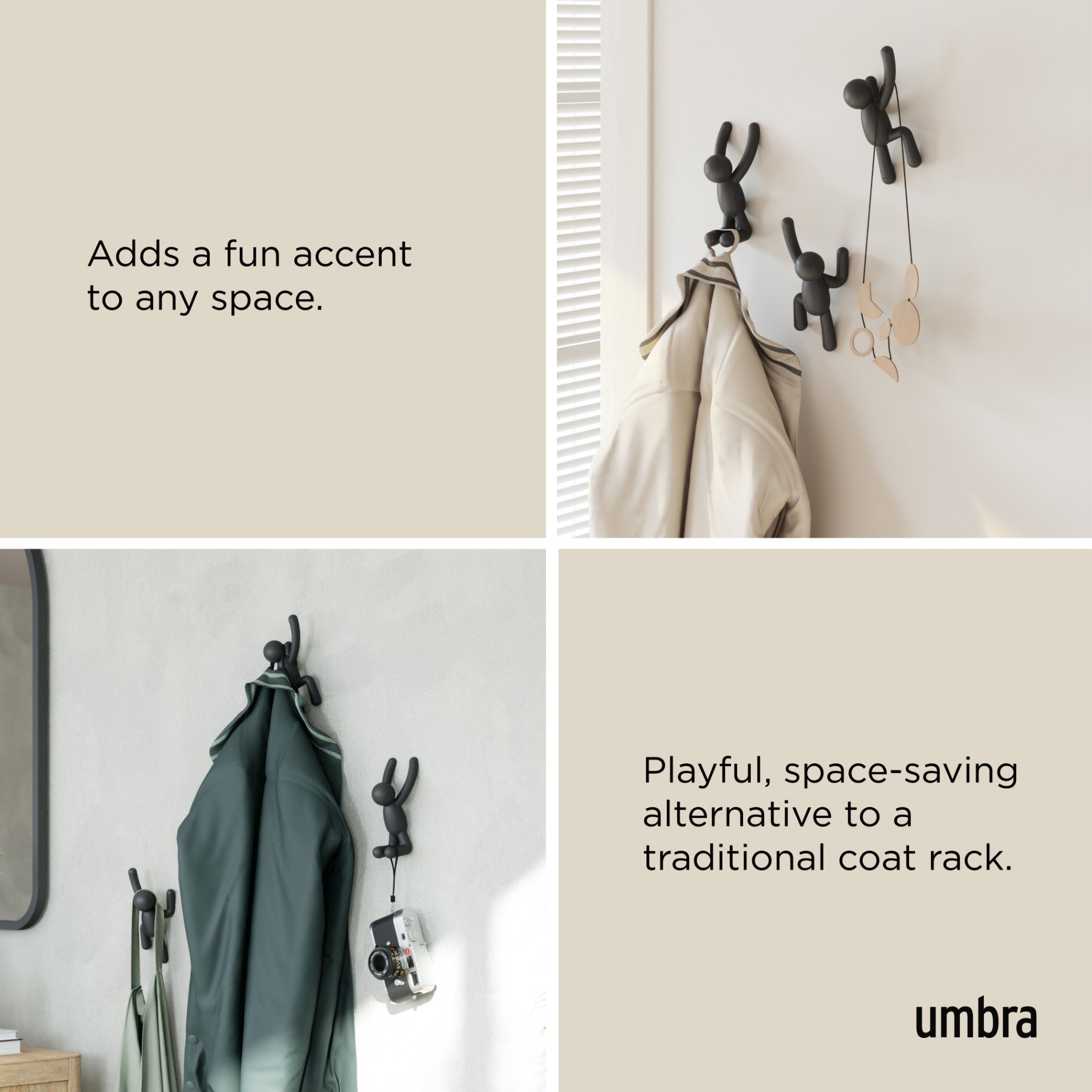 Buddy Wall Hooks, Set of 3 – Umbra UK