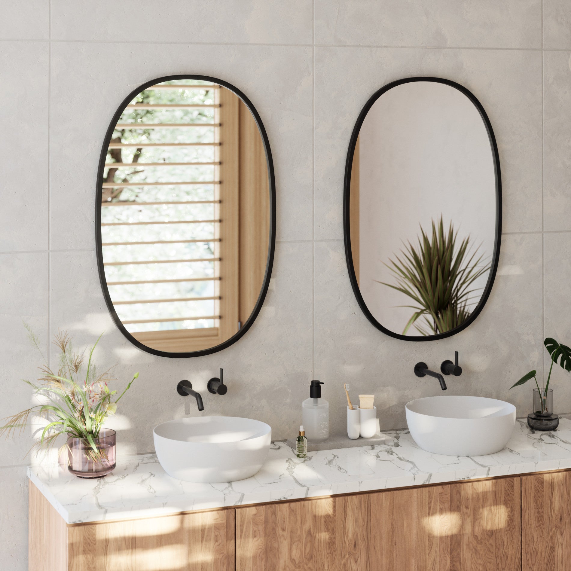 鏡 umbra Ola Wall Mirror Hub Oval Wall Mirror – Umbra UK