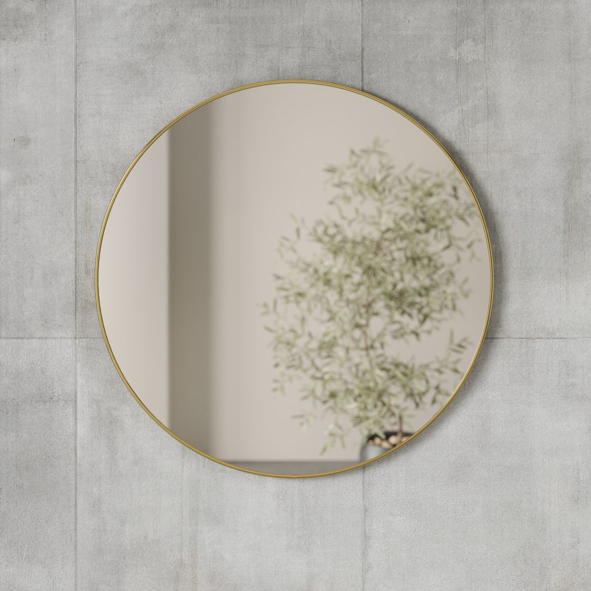 Wall Mirrors | color: Brass | size: 34" (86 cm)