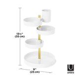 Cosmetic Organizers | color: White-Brass