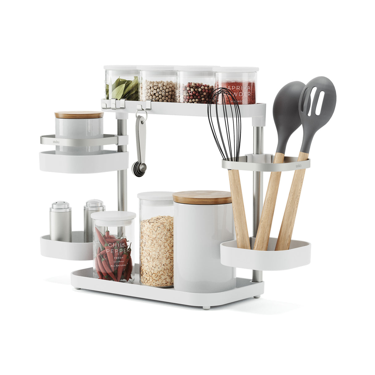 Kitchen Organization | color: White-Nickel