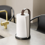 Paper Towel Holders | color: Black/Walnut