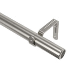 Single Curtain Rods | color: Nickel-Steel | size: 64-128" (162-325 cm) | diameter: 1" (2.5 cm)