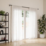 Single Curtain Rods | color: Matte-Black | size: 120-180" (305-457 cm) | diameter: 1" (2.5 cm)