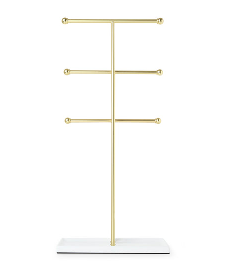 Jewelry Stands | color: White-Brass