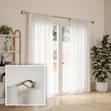 Single Curtain Rods | color: Eco-Friendly Nickel | size: 42-120" (107-305 cm) | diameter: 1" (2.5 cm)