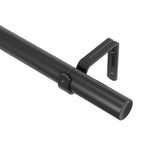 Single Curtain Rods | color: Matte-Black | size: 64-128" (162-325 cm) | diameter: 1" (2.5 cm)