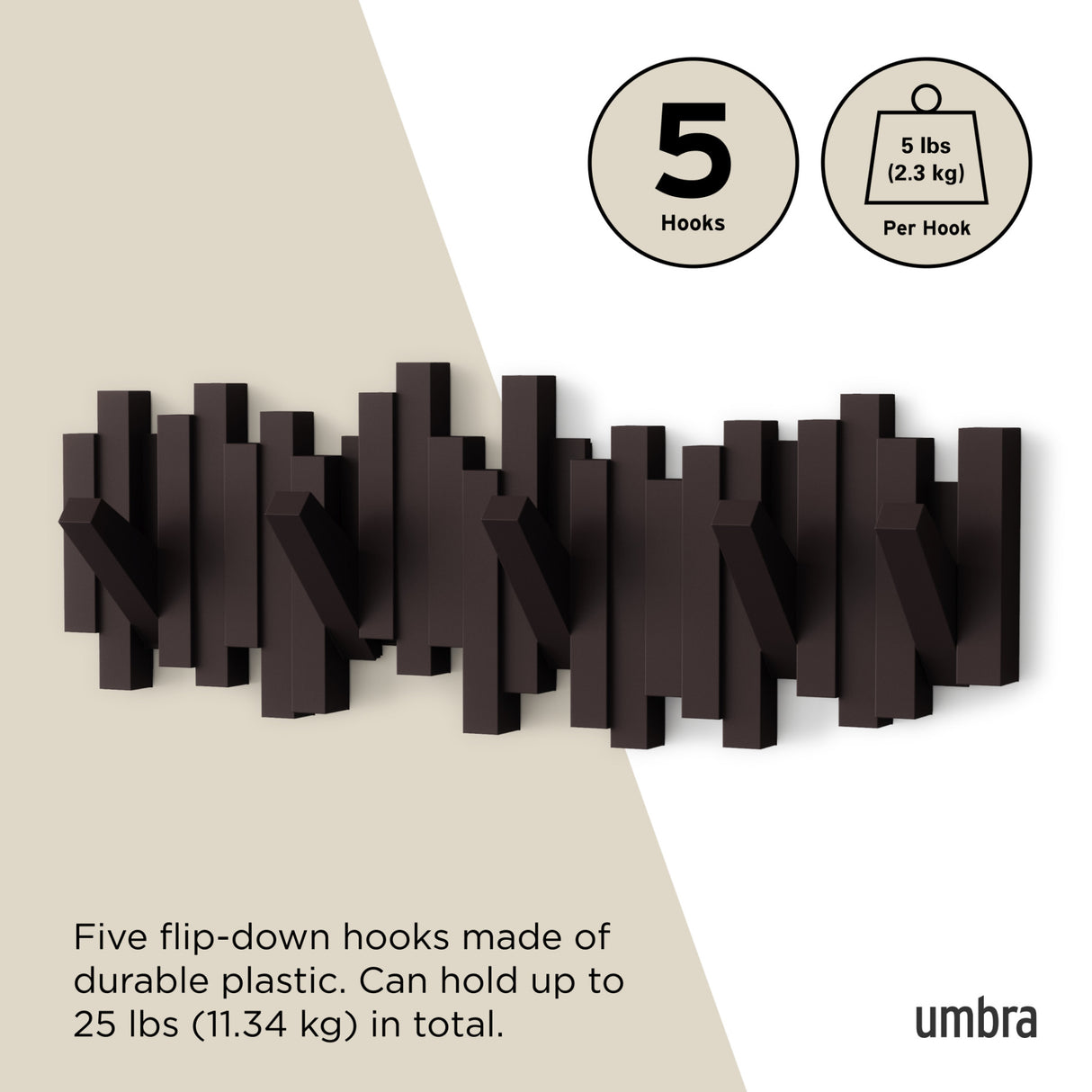 Wall Hooks | color: Espresso