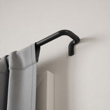 Single Curtain Rods | color: Matte-Black | size: 66-144" (168-365 cm) | diameter: 3/4" (1.9 cm)