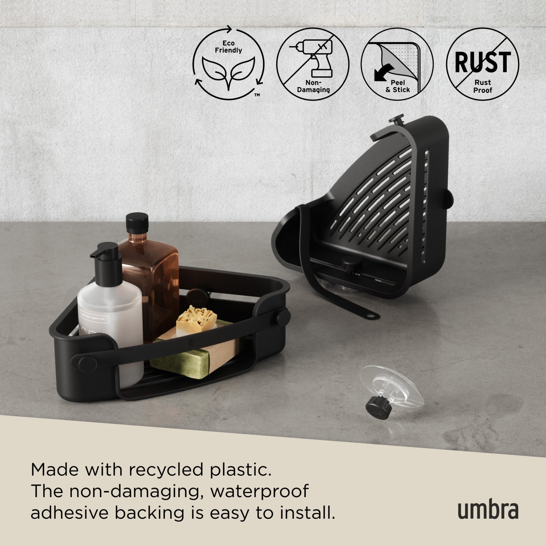 Flex Adhesive Corner Bin – Umbra UK