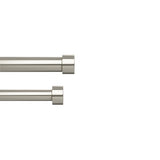 Double Curtain Rods | color: Nickel | size: 36-66" (91-168 cm) | diameter: 1" (2.5 cm)